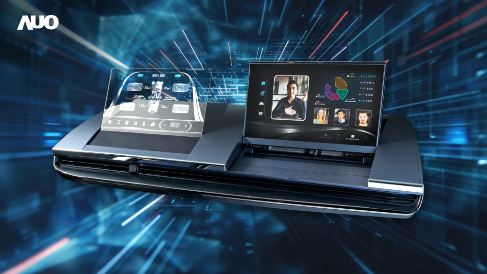 jinnian金年会Micro LED Display HMI解决方案打造透明Micro LED前座仪表，呈现信息并保留驾驶视野开阔；亦为副驾驶座乘客打造收放自如的Micro LED屏幕，在不影响显示质量的前提于显示区内建镜头，让用户能与视讯对象直接眼神接触，提供绝佳的双向沟通体验